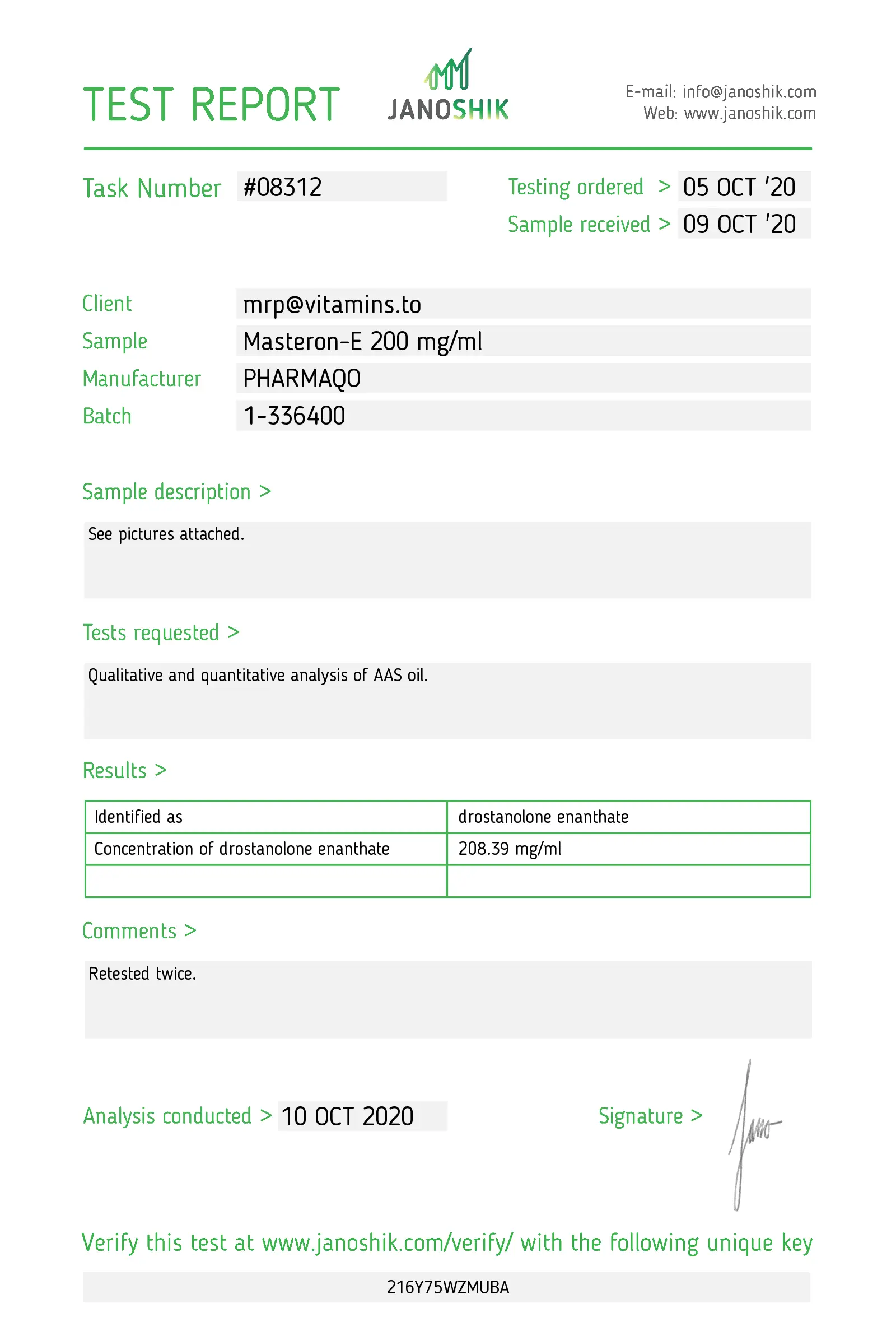 Drostanolone-E 200 - Pharmaqo Labs image 3