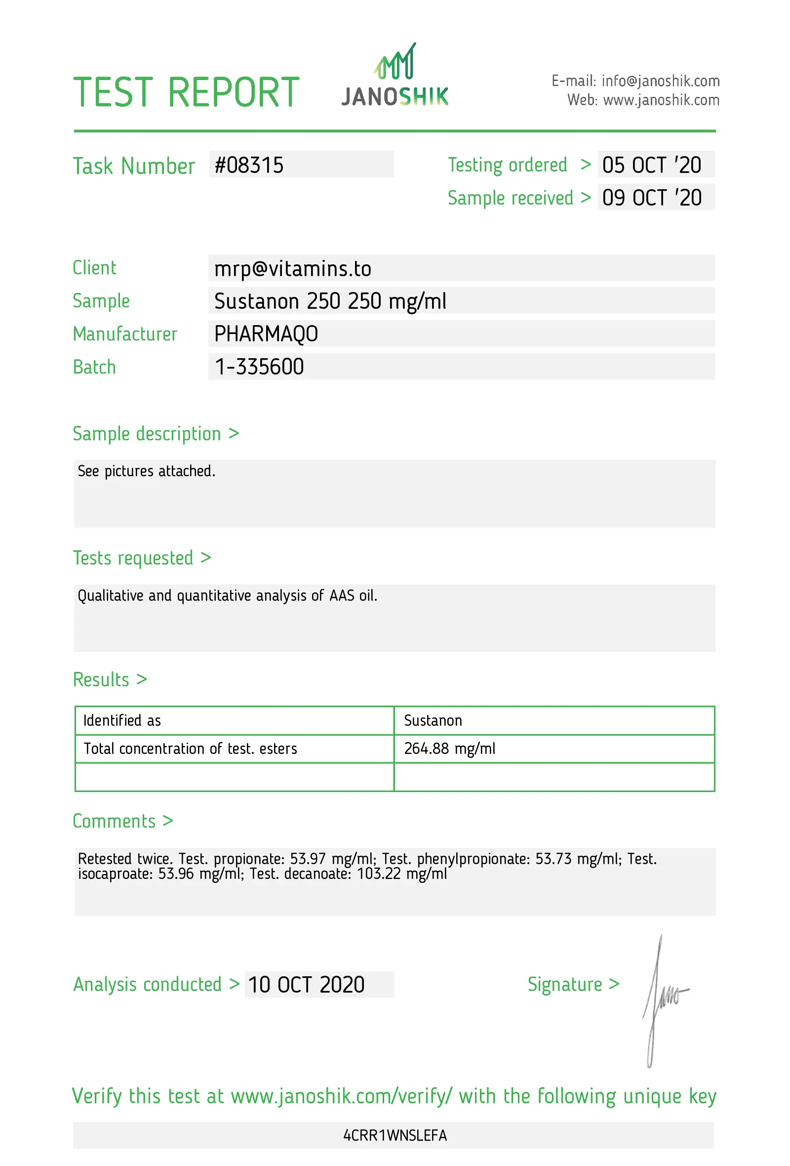 Sustanon 250 - Pharmaqo Labs image 2