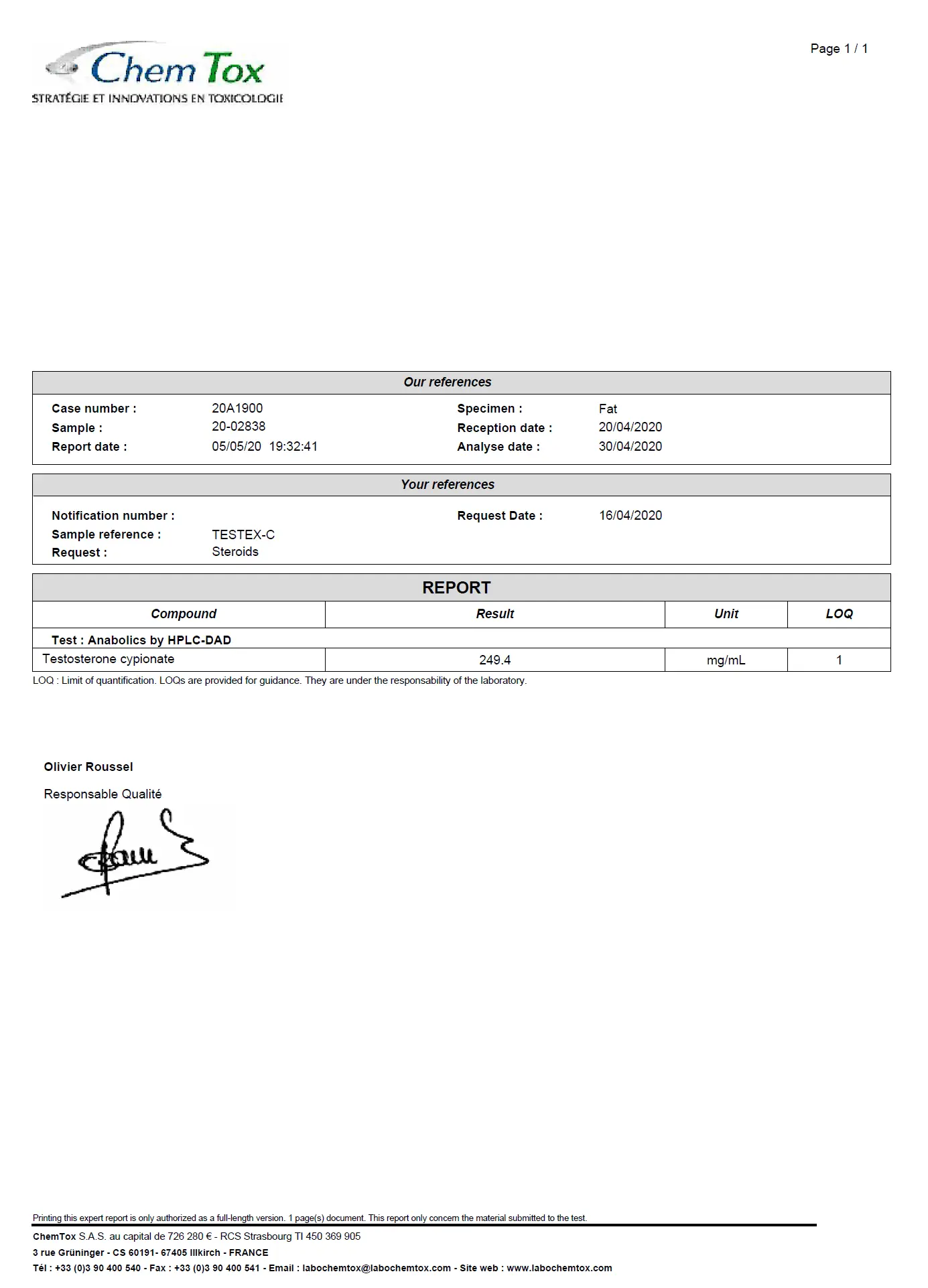 Testosterone-C 200 - Pharmaqo Labs image 2