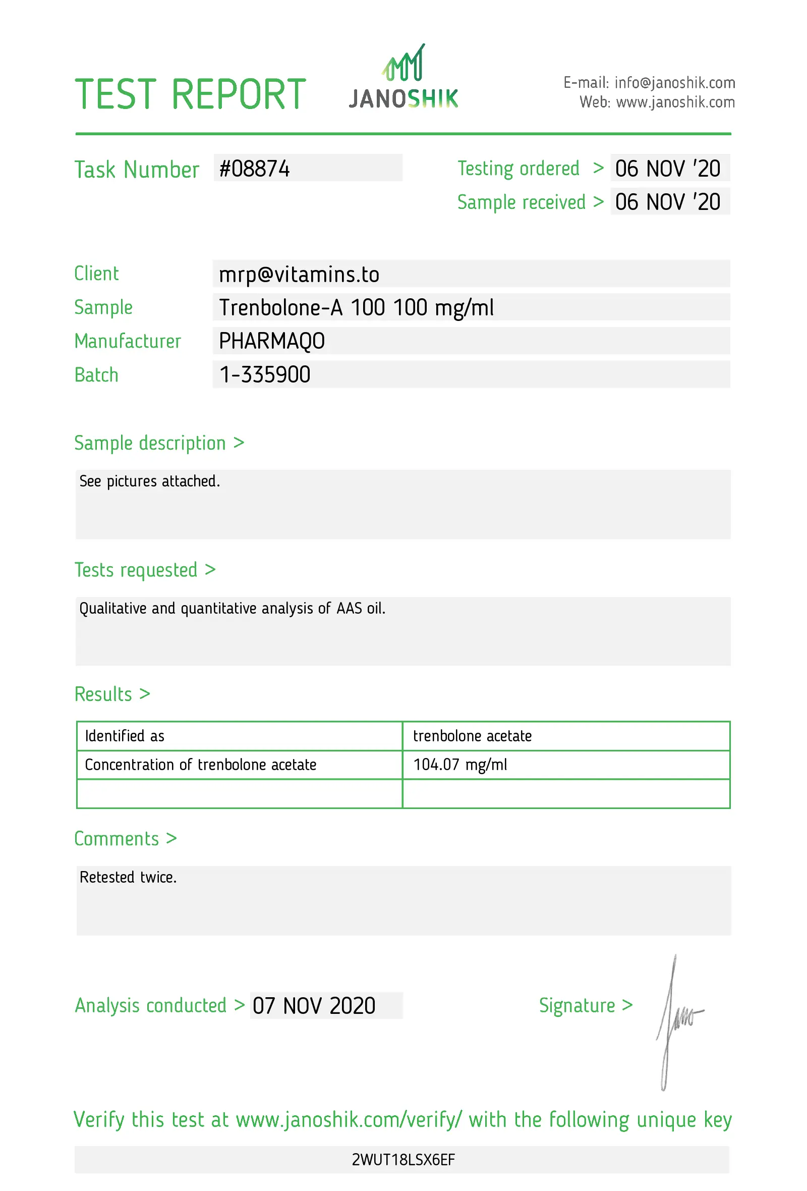 Trenabolone Ace. - Pharmaqo Labs image 2