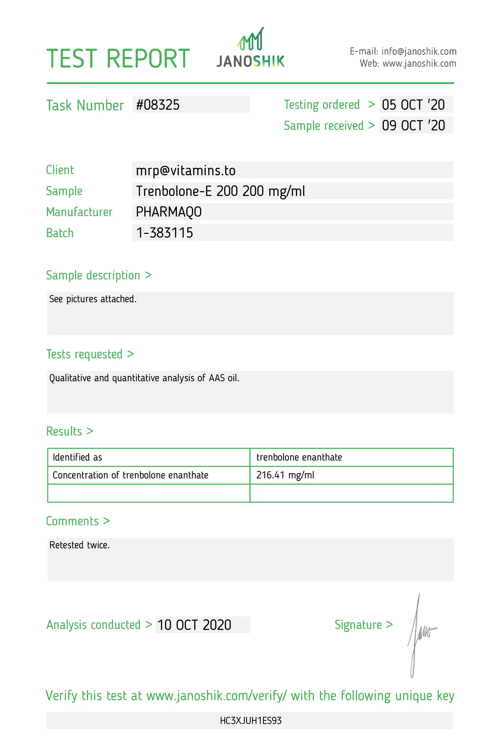 Trenbolone-E  200 - Pharmaqo Labs image 2