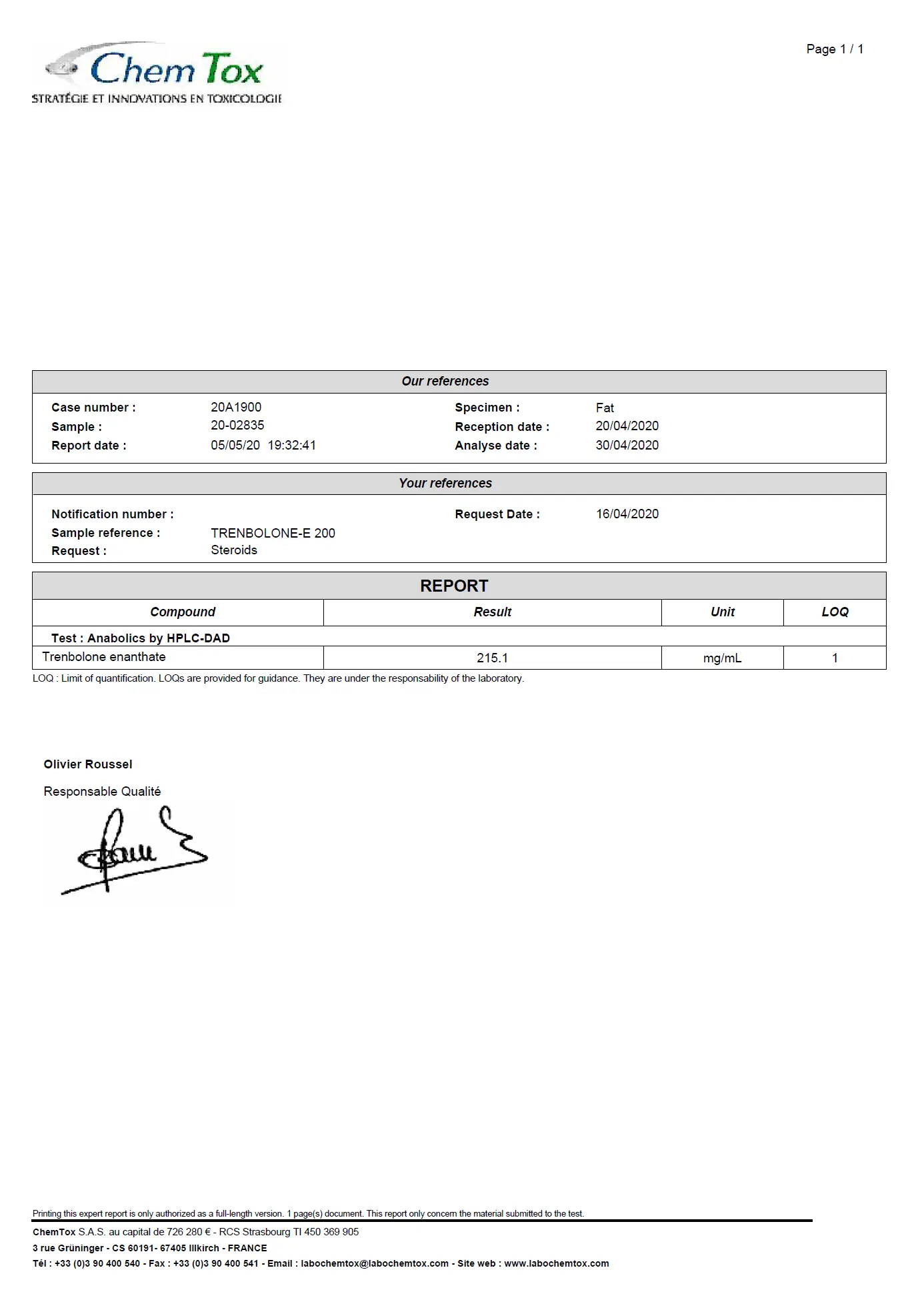 Trenbolone-E  200 - Pharmaqo Labs image 3