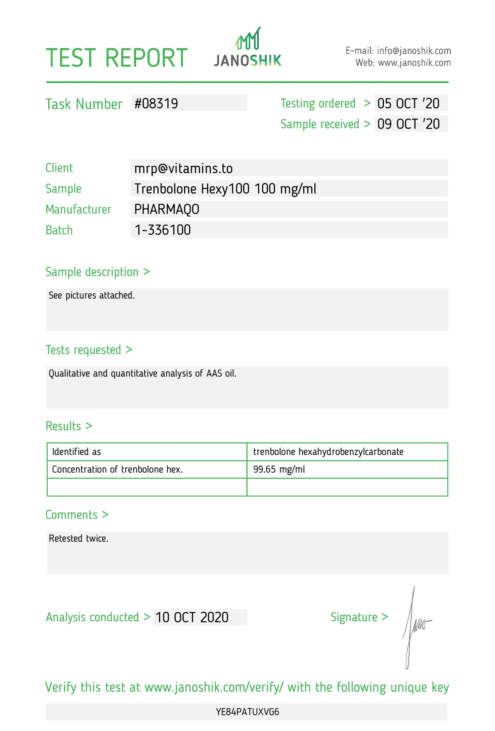 Trenbolone Hexy - Pharmaqo Labs image 3