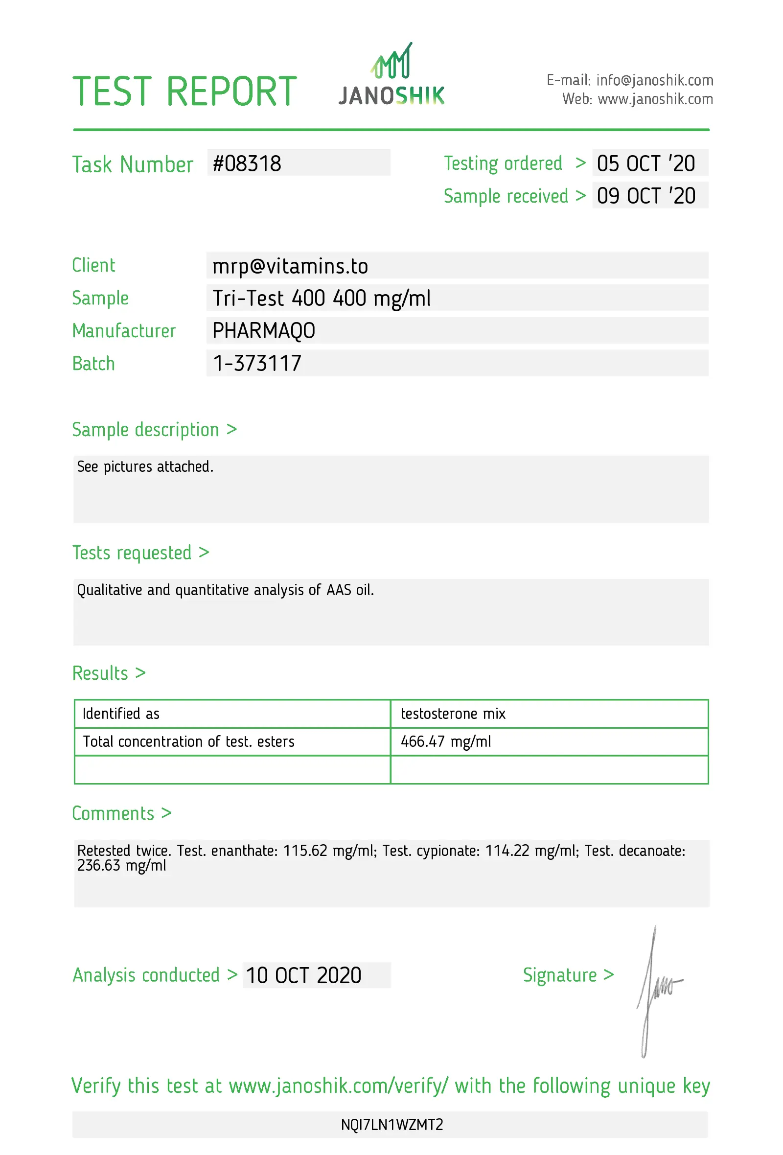 Tri-Ester Test 400 - Pharmaqo Labs image 2